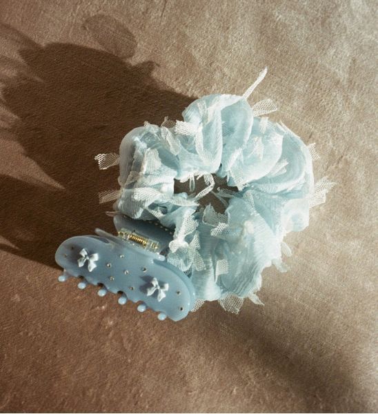 Крабик для волос Emi Jay Sweetheart Clip in Blue Ribbon 003601 фото
