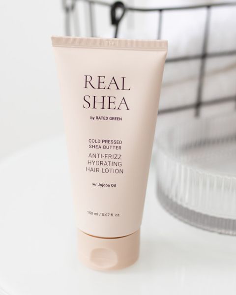 Зволожувальний лосьйон для волосся на основі олії ши Rated Green Real Shea Cold Pressed Shea Butter Anti-frizz Hydrating Hair Lotion 150 ml 001446 фото