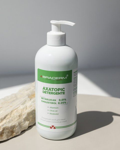 Делікатний очисний гель для обличчя та тіла Braderm Axatopic Gel 500 ml 003421 фото