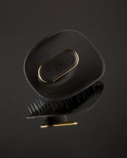 Оригінальний класичний гребінець Manta Brush Black/Gold 002439 фото