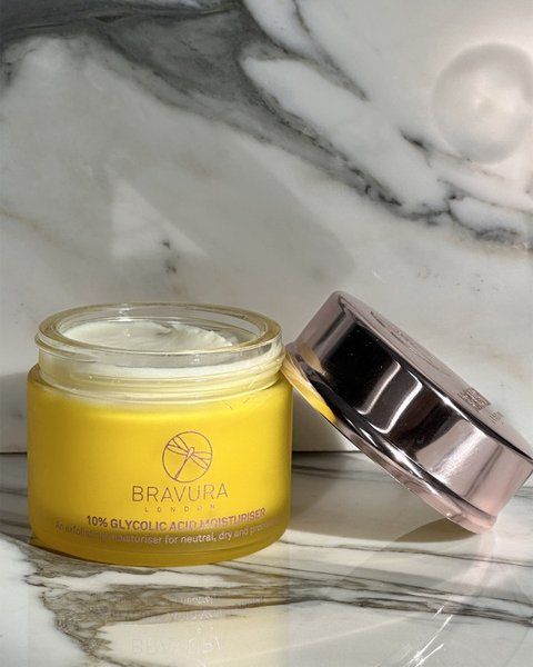 Нічний крем на основі гліколевої кислоти 10% Bravura London Glycolic Acid 10% Moisturiser 50 ml 000358 фото