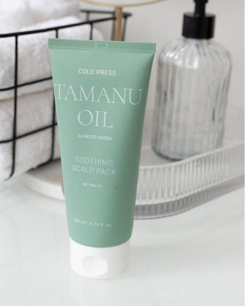 Заспокійлива маска з олією таману та чорною смородиною Rated Green Cold Press Tamanu Oil Soothing Scalp Pack W/ Honey 200 ml 001451 фото